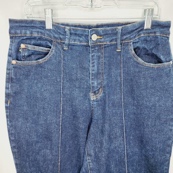 Judy Blue Dark Blue Curvy Darling High Rise Front Seam & Dart Wide Leg Jeans 16W - Picture 6 of 13